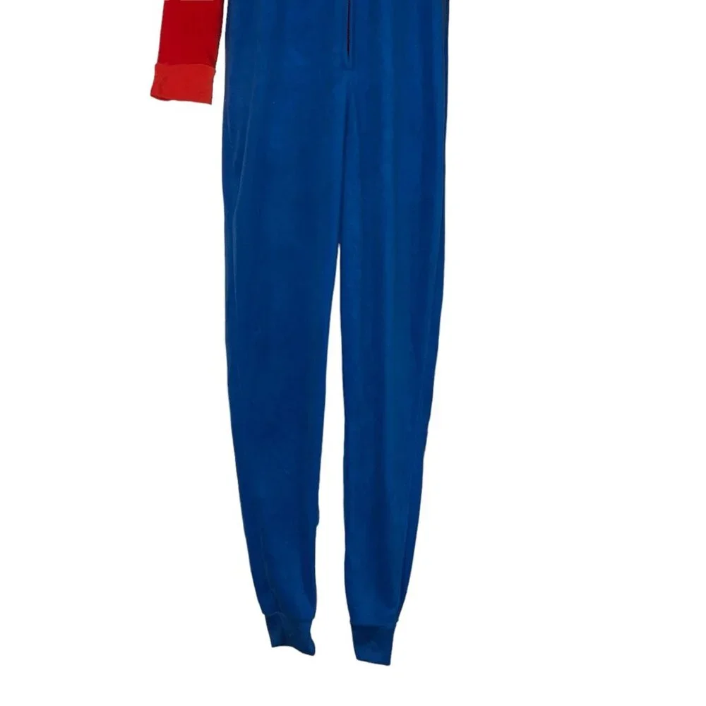 Super Mario Brothers Pajamas Costume Womens L Unionsuit PJs One Piece Halloween
